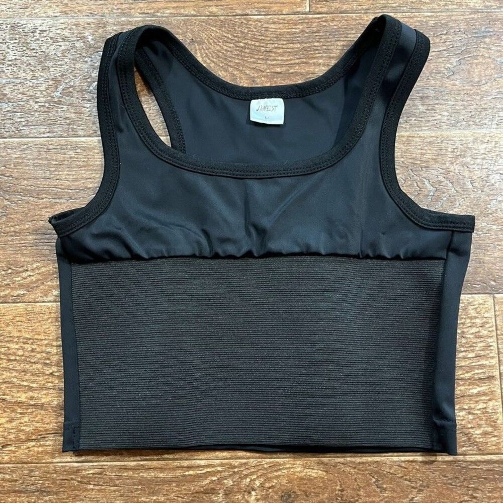 Chest Binder Medium Tank Top Unisex Black Chest Compression Janest